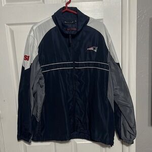 NEW ENGLAND PATRIOTS SI NFL Windbreaker Jacket - EXCELLENT - Men Sz XL